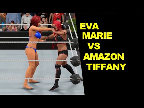 WWE 2K17 Eva Marie vs Amazon Tiffany