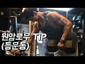 [꿀팁] 원암덤벨로우 정확한 자세 Tip:: 넓은 등을 세밀하게 조각해보자