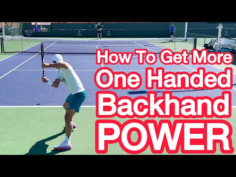 Get MORE POWER On Your One Handed Backhand (Tennis Technique Explained)
