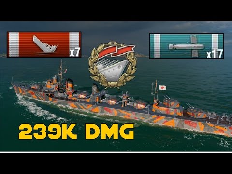 Solo Warrior Shimakaze || 7 Kills - 239K DMG - World of Warships