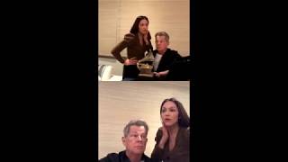 Katharine McPhee & David Foster singing on Instagram Live