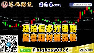 【大戶羅盤籌碼動能】 #謝宗霖0415，短線偏多打帶跑 留意題材補漲股 (圖)