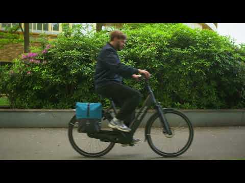 Voltano Dubbele Fietstas Rolltop Reflective Special Edition - Zwart / Blauw - 50 Liter - 100% Waterdicht