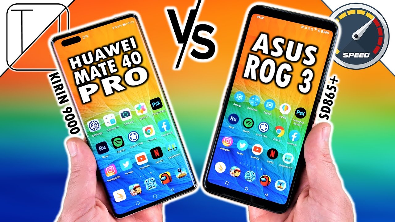 Huawei Mate 40 Pro vs Asus ROG Phone 3 Speed Test