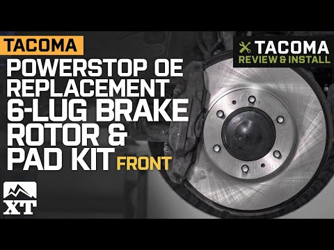 Tacoma PowerStop OE Replacement 6-Lug Brake Rotor & Pad Kit - Front (2005-2020) Review & Install