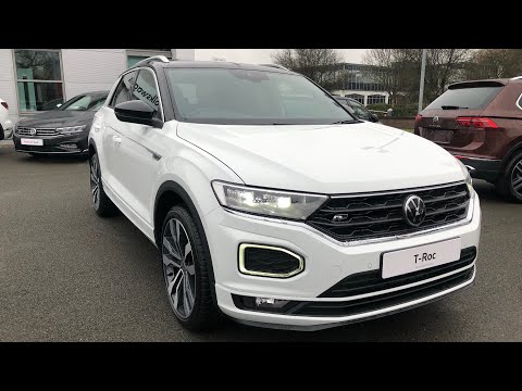 Brand new Volkswagen T-Roc R-Line 1.5TSI 150PS in Pure White/Black - Crewe Volkswagen