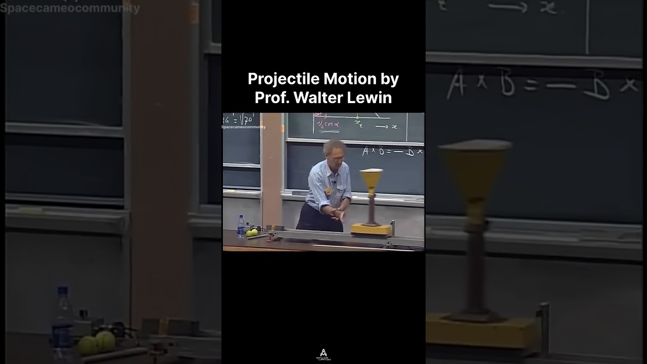 Projectile Motion demonstration By Prof. Walter Lewin #walterlewin #projectilemotion #physics