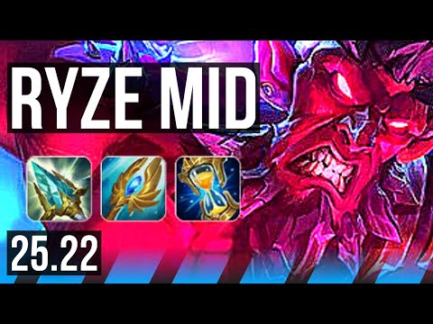 RYZE vs ZED (MID) | Quadra, 50k DMG, Godlike, 15/4/7 | NA Challenger | 25.22