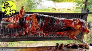 Spanferkel grillen am Profi-Grill. UND: Unliebsamer Besuch bei Nacht