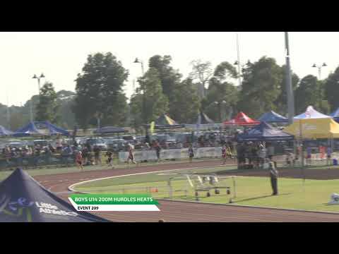 Boys U14 200m Hurdles Heat 1 - 2019 State Track and Field Championships // LAVicTV
