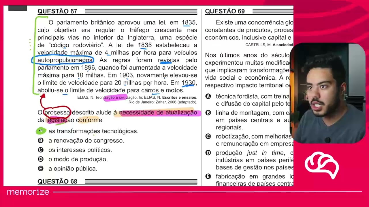 Resolução em Vídeo — Questão 67 ENEM 2018 PPL