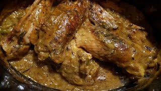 Turkey Wings & Gravy In A Slow Cooker: Slow Cooked Smothered Turkey Wings