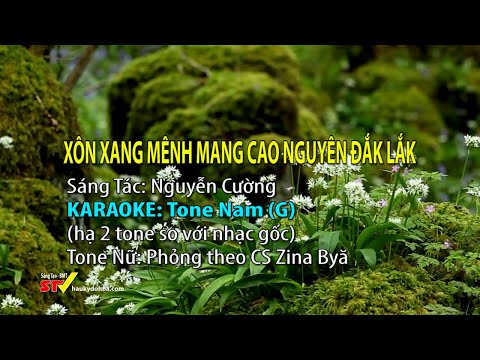 KARAOKE - XÔN XANG MÊNH MANG CAO NGUYÊN ĐẮK LẮK - Hạ Tone NAM THẤP (G)