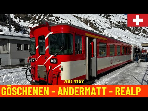 Führerstandsmitfahrt Göschenen-Andermatt-Realp / Regionalzug (Matterhorn Gotthard Bahn, Schweiz) 4K