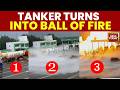 Viral Video Of LPG Tanker Hits UP S Kaushambi Toll Plaza Huge Explosion Caught On CCTV
