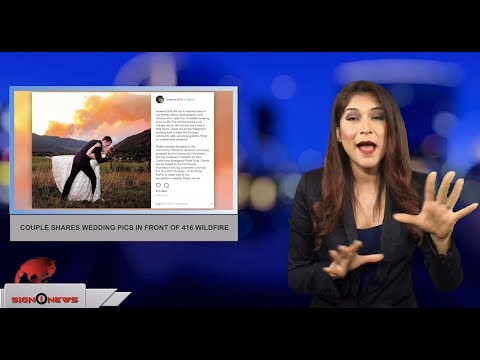 Couple shares wedding pics in front of 416 wildfire (ASL - 6.13.18)