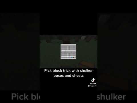Another Simple Pick Block Trick With Shulker Boxes And Chests In Minecraft #minecraft #shorts