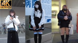 4K【大久保公園病院前】をお散歩👣18歳？幼すぎるP活立ち〇ぼ女子︎💕︎Walk in front of Okubo Park Hospital#tokyowalk #japanwalk