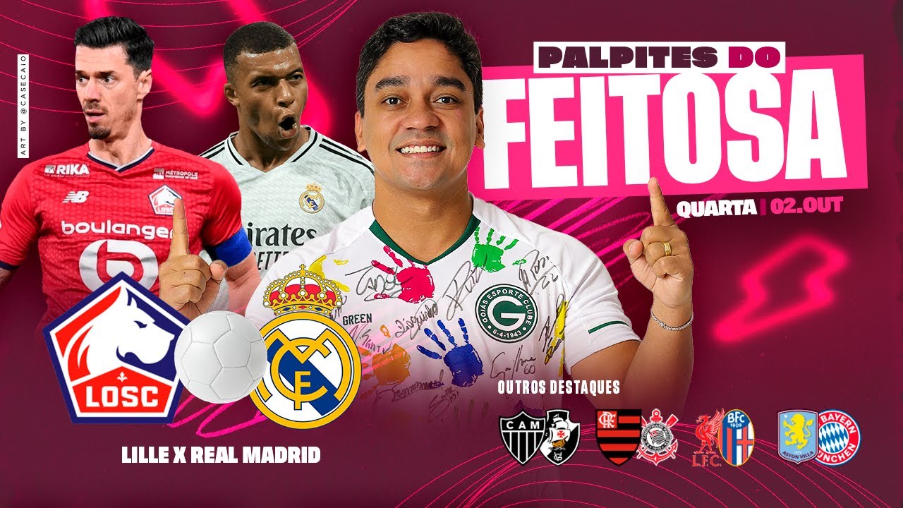 PALPITES DE FUTEBOL DIA 02/10/2024 + BILHETE FEITO