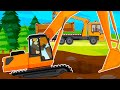 Build a Water wheel using a Crane and a Dump Truck | The Bear Tractor Animation