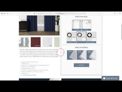 the drape | How to build a custom curtain on our website