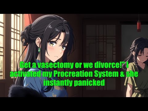 Get a vasectomy or we divorce!" I activated my Procreation System & she instantly panicked