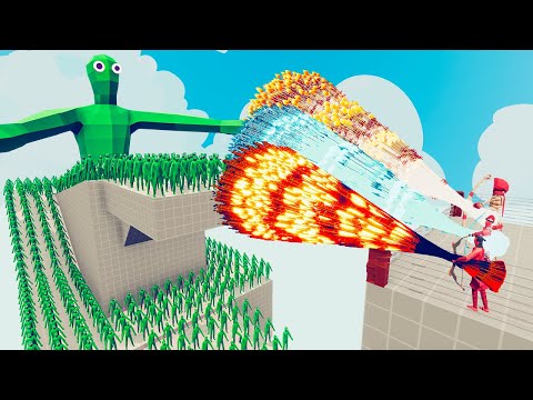 100x ZOMBIE + 2x GIANT vs 3x EVERY GOD - Totally Accurate Battle Simulator TABS