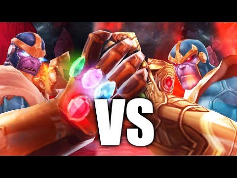 MARVEL: Future Fight - Thanos (Infinity) VS Thanos (Secret Wars) Battle!