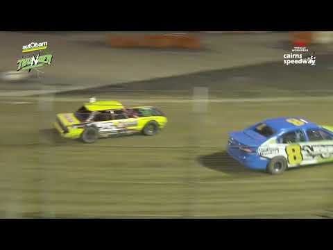 Jul15 MSH1 at TWW Cairns Speedway - Modifed Sedans Heat Race 1