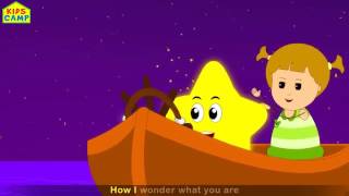 Twinkle Twinkle Little Star Magic Nursery Rhymes Song by Kids Camp   Star Party with Elly and Eva