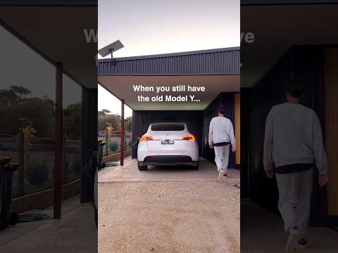 When you still have the OLD Model Y 😭 Vs New Model Y ... #tesla #modely