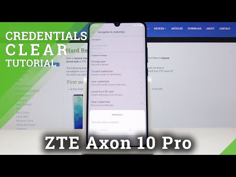 How to Clear Credentials in ZTE Axon 10 Pro – Delete All Certificates