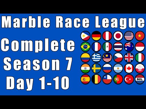 Marble Race League 2020 Season 7 Complete Race Day 1-10 in Algodoo / Marble Race King