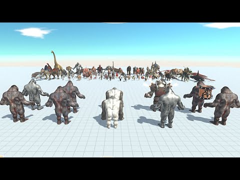 10 GORO THE GIANT VS 3X FACTION - Animal Revolt Battle Simulator