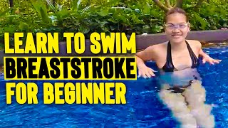 Beginner girl improve BREASTSTROKE to glide better