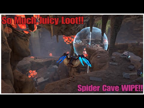 Spider Cave base has OVERPOWERED LOOT!!-Ark PvP