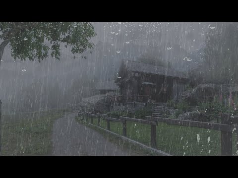 Sound of Rain on the Roof for a Deep Sleep in 2 Minutes - Rain in Misty Forest to Sleep