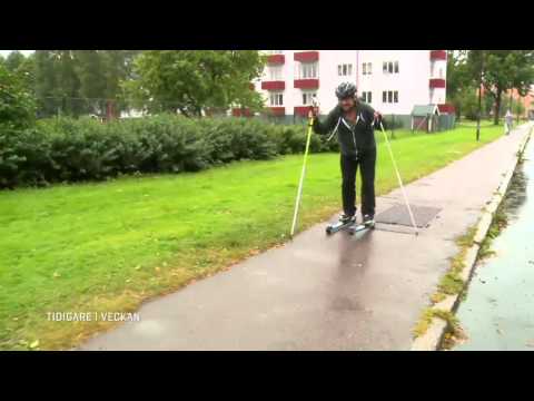 Christer försöker fly på rullskidor - Spring! (TV4)