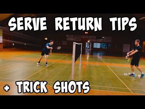How To Return LOW SERVE in Badminton and TRICK SHOTS