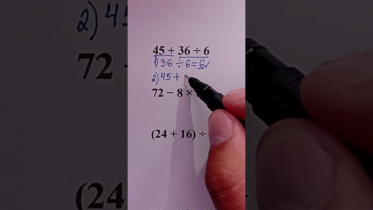 Order of Operations Explained – Easy Math Lesson #mathematica #maths #mathstricks #mathematics