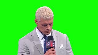 Cody Rhodes "what do we wanna talk about?" green screen