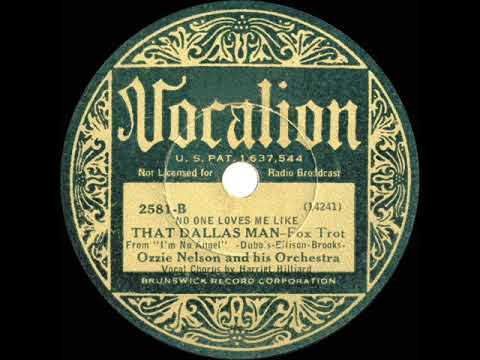 1933 Ozzie Nelson - That Dallas Man (Harriet Hilliard, vocal)