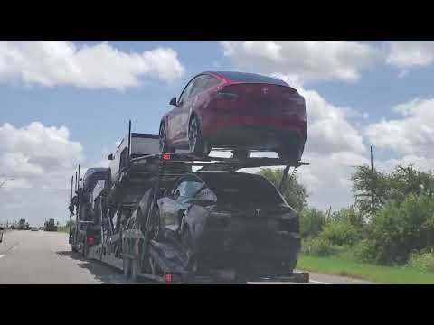 Tesla Gigafactory Texas | 7-30-24 | replenishing Teslas @railyard + crash-test views + fly#gigatexas