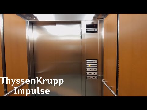 Loud Door!! ThyssenKrupp Hydraulic Elevator at UVic Medical Sciences Building - Victoria BC