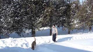 Barefoot in the snow