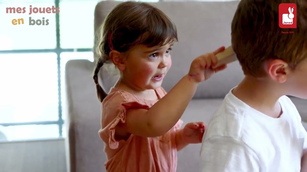 Mallette du Coiffeur avec accessoires en bois pour enfant