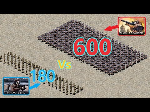 Navy Seals vs Flak Troopers - Same Cost - Red Alert 2