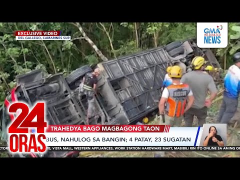 4 dead as bus falls off a ravine | 24 Oras