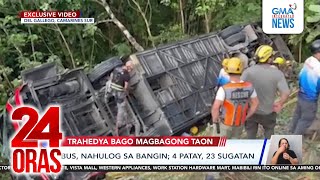 4 dead as bus falls off a ravine | 24 Oras
