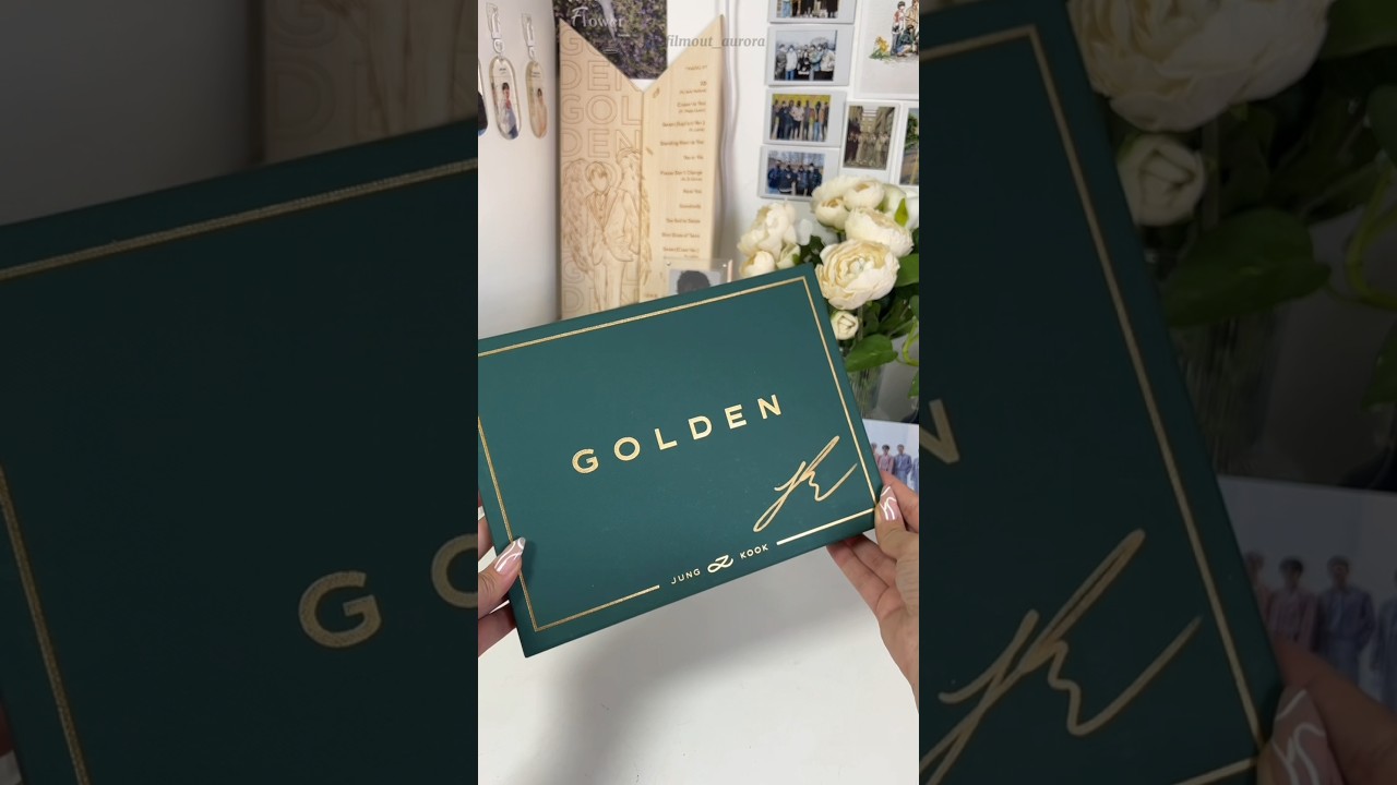 unboxing jungkook signed "GOLDEN' album 😭🤍 #bts #jungkook #shorts